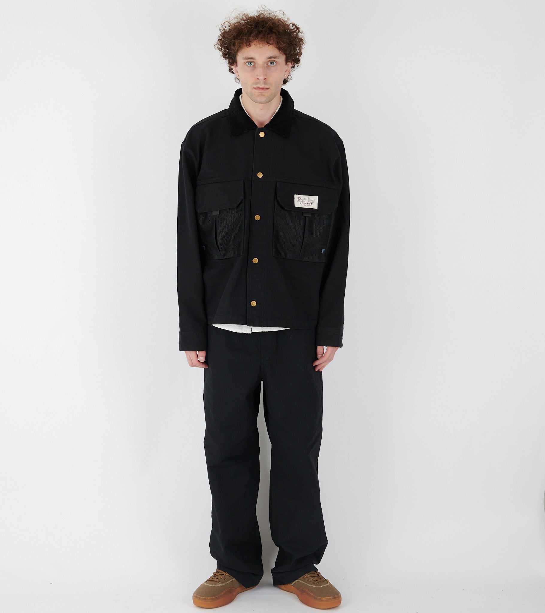 Cropped Chore Jacket Black