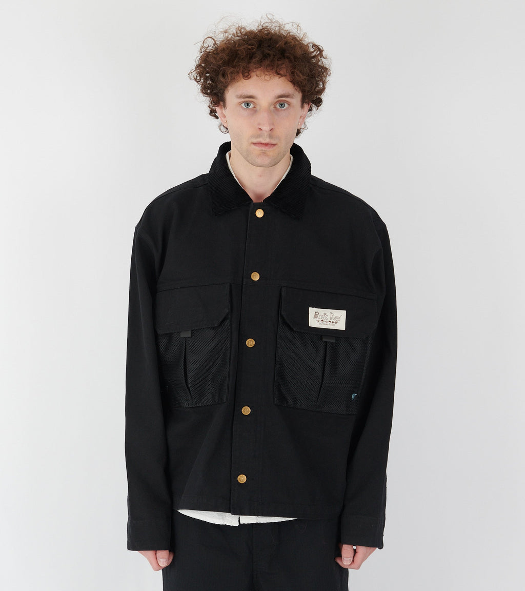 Cropped Chore Jacket Black