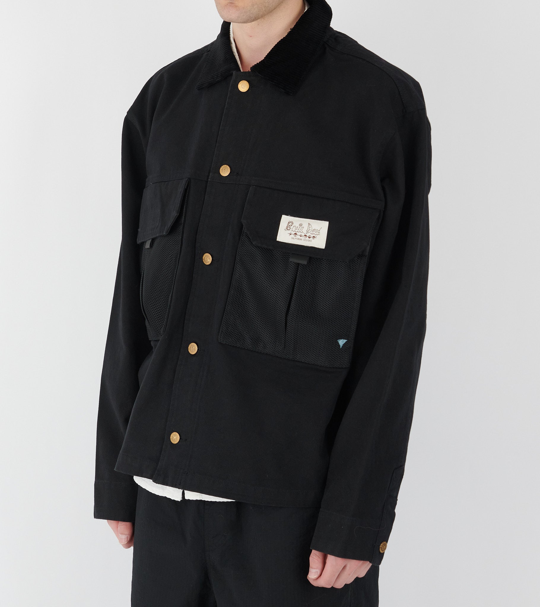 Cropped Chore Jacket Black