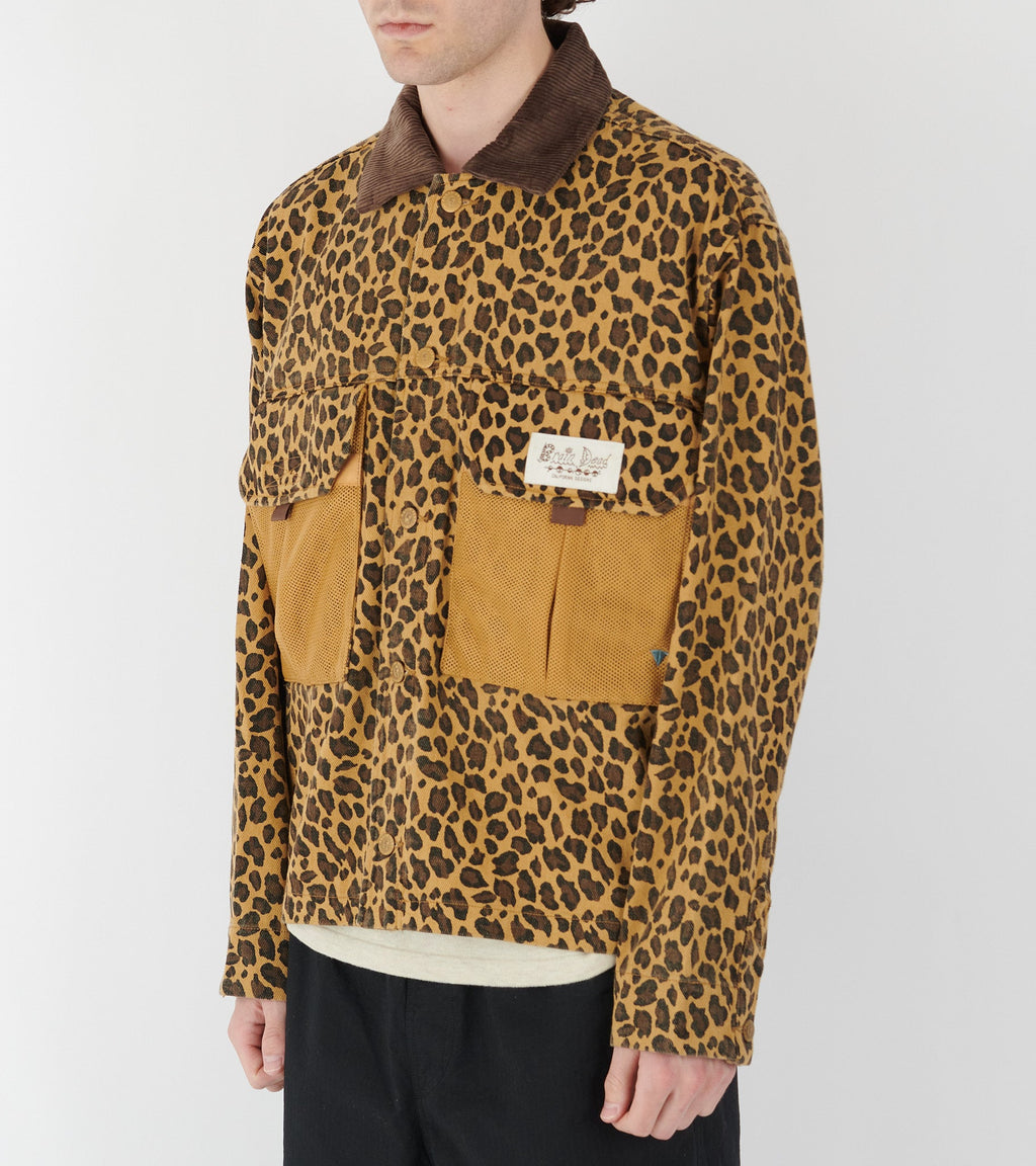 Cropped Chore Jacket Leopard