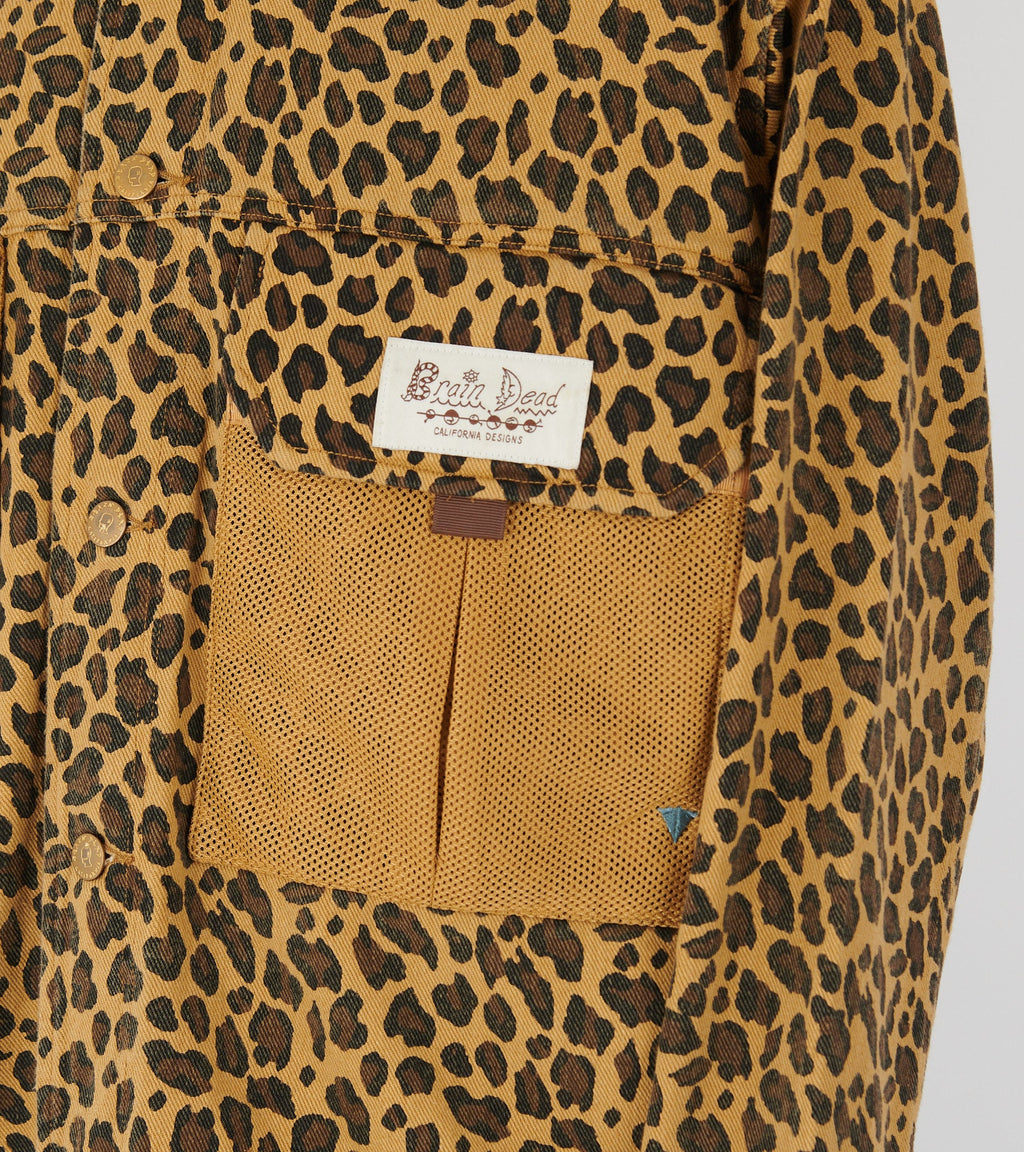 Cropped Chore Jacket Leopard