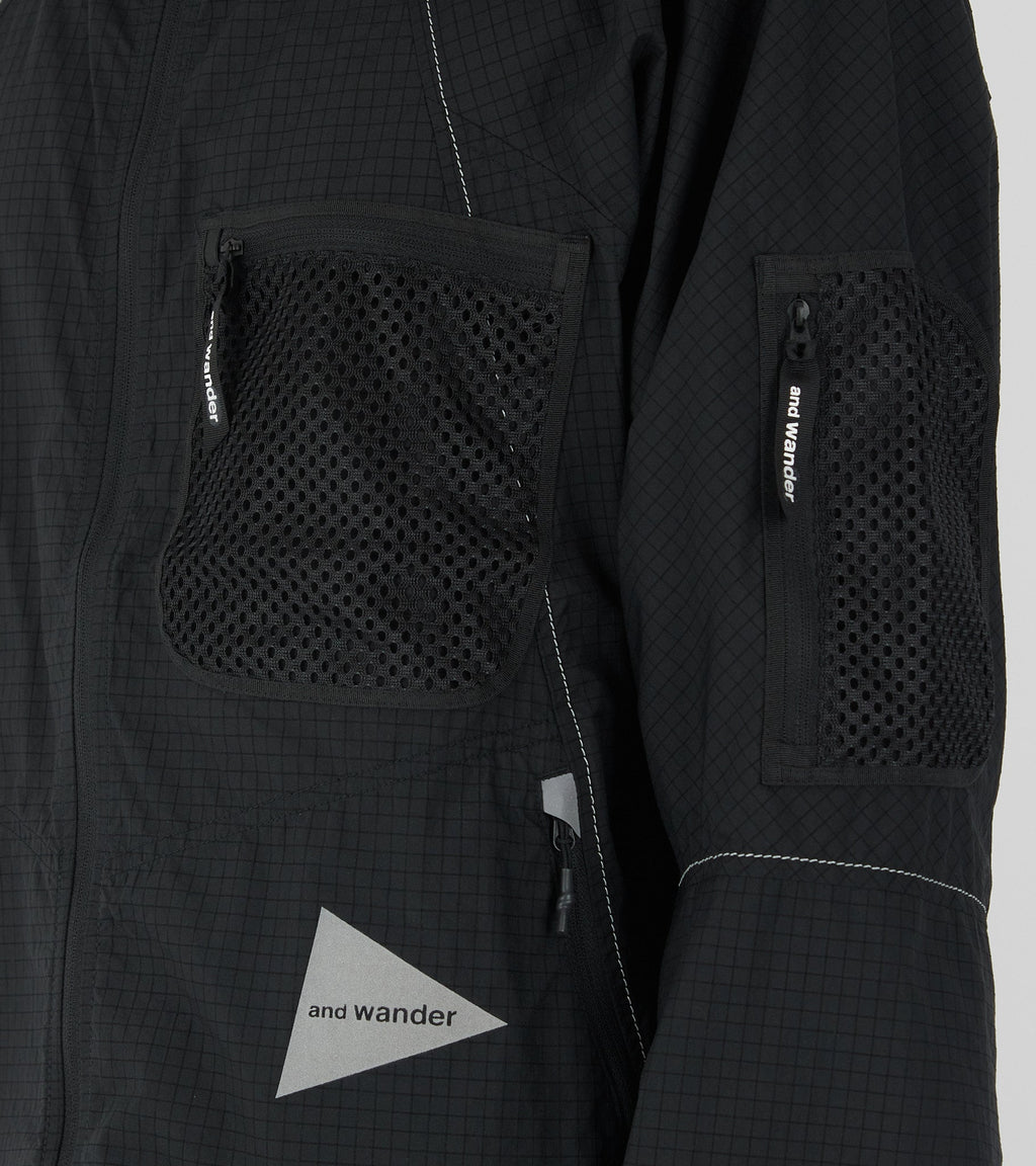 Breath Rip Hooded Jacket Black