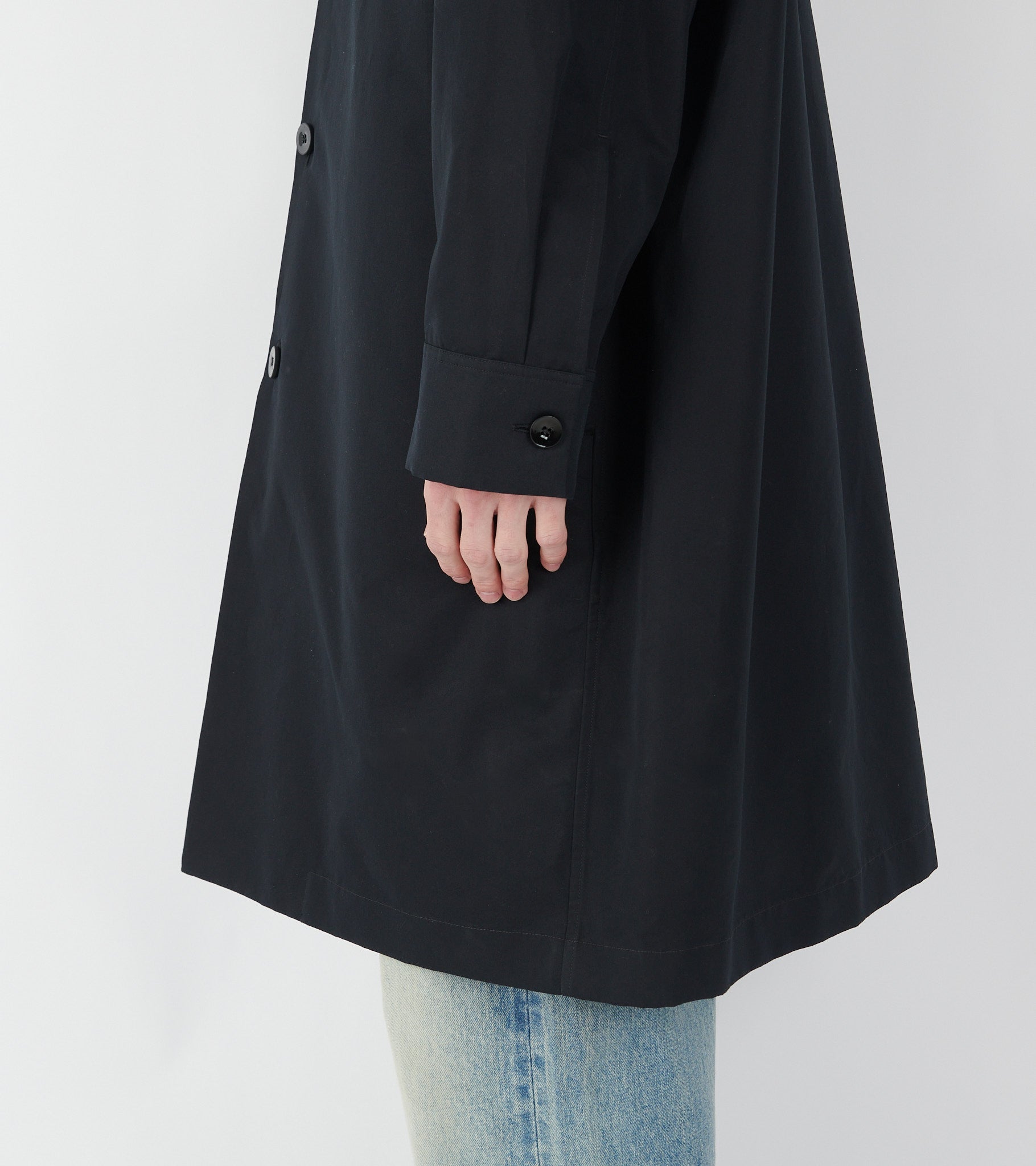 Silk Blend Coat Black
