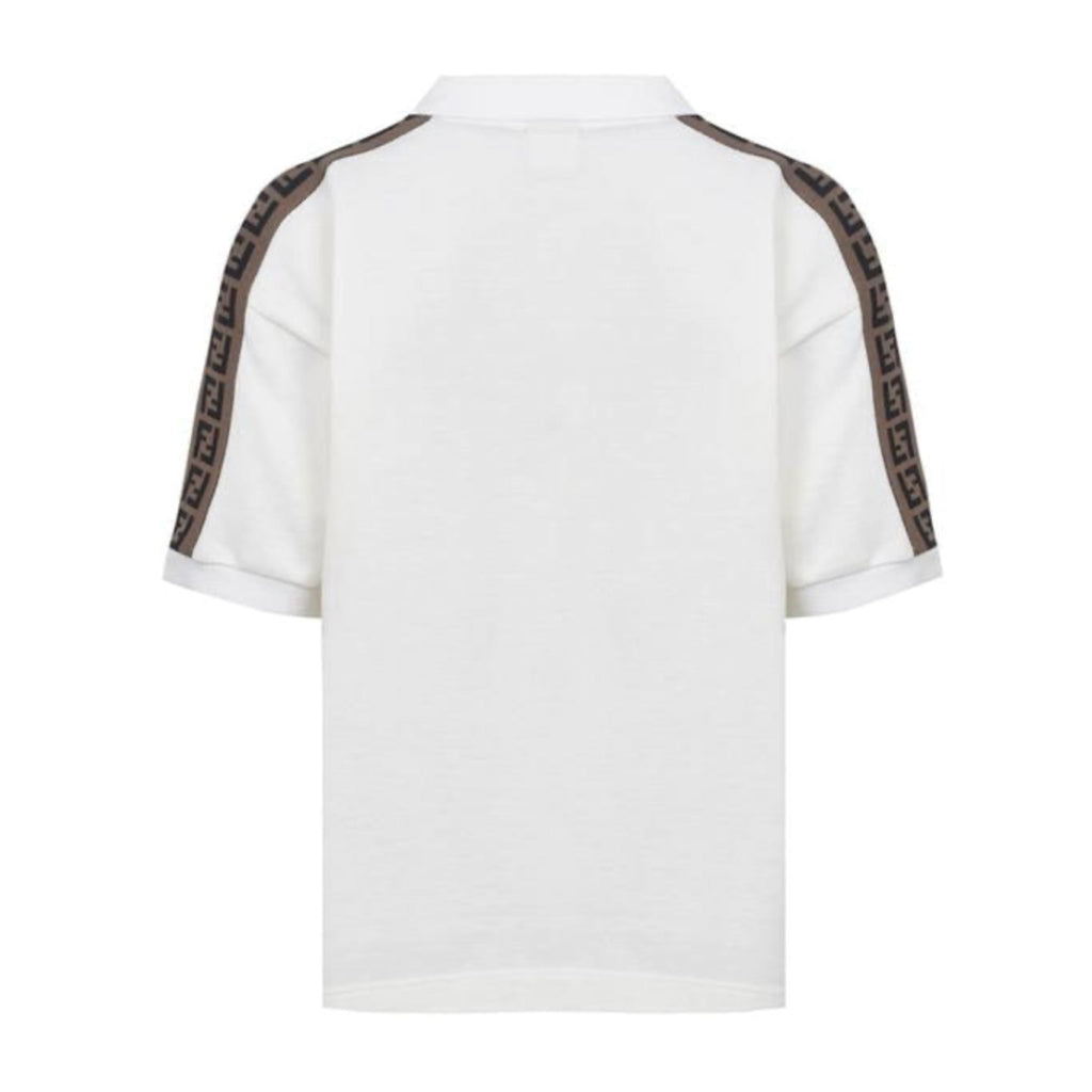 Kids Fendi FF Tape Polo Shirt
