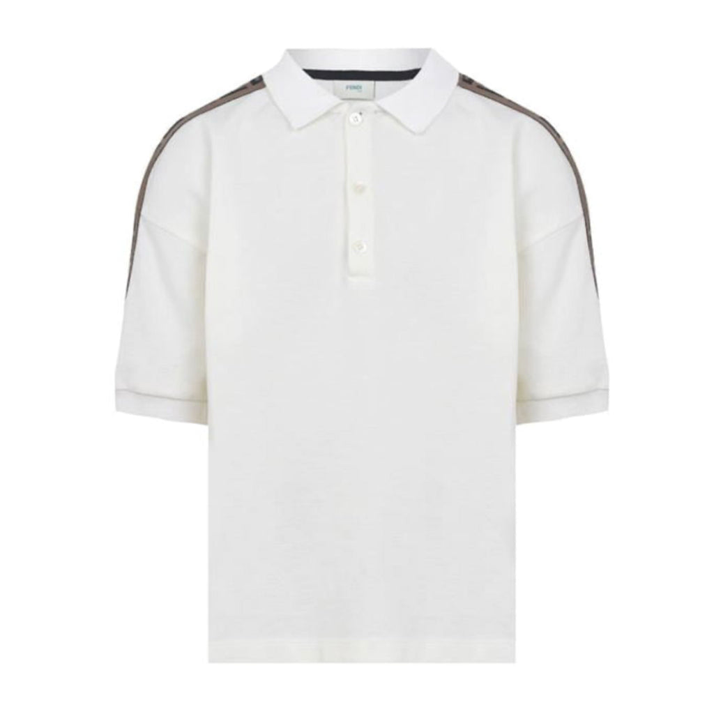 Kids Fendi FF Tape Polo Shirt