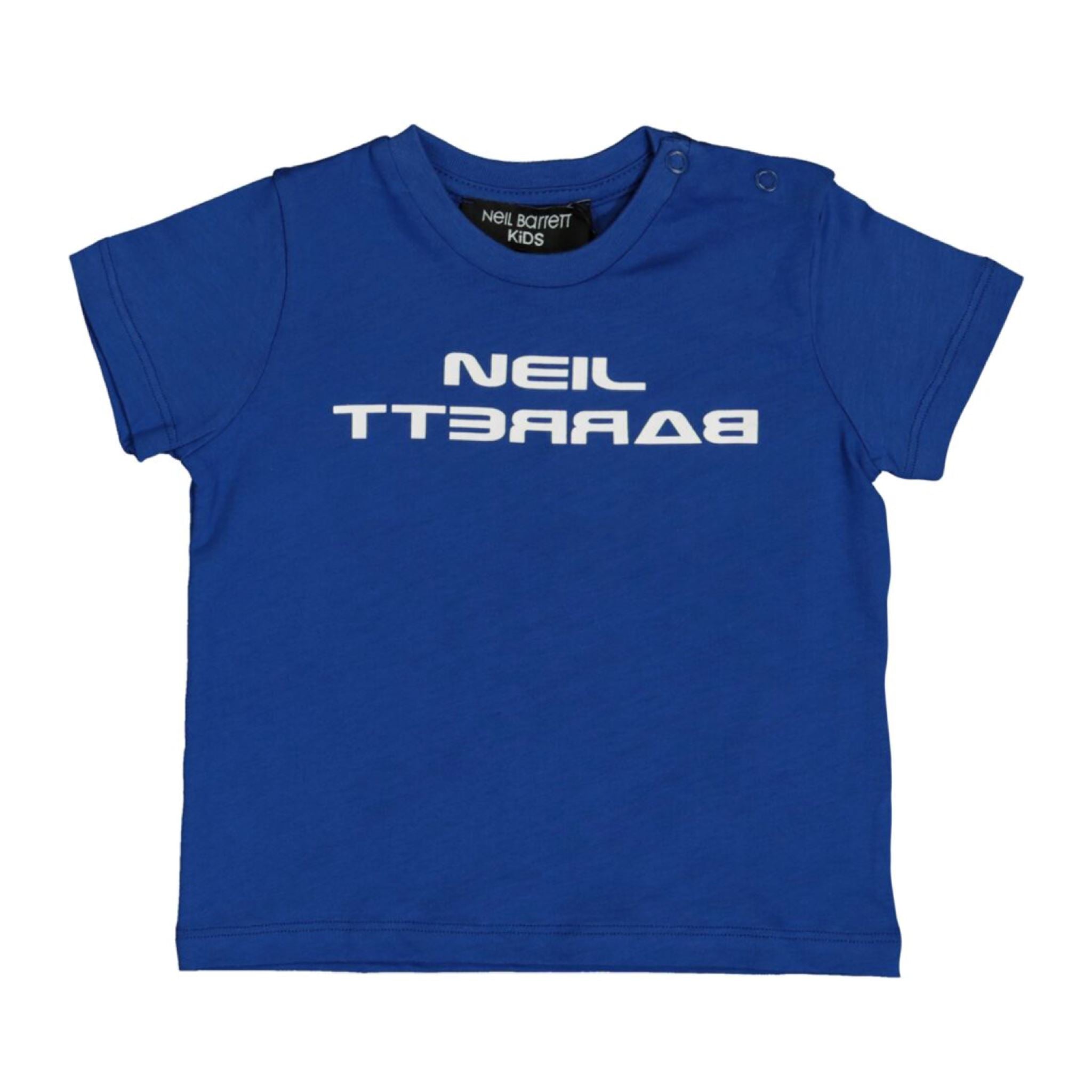 Kids Neil Barrett Blue Logo Tee