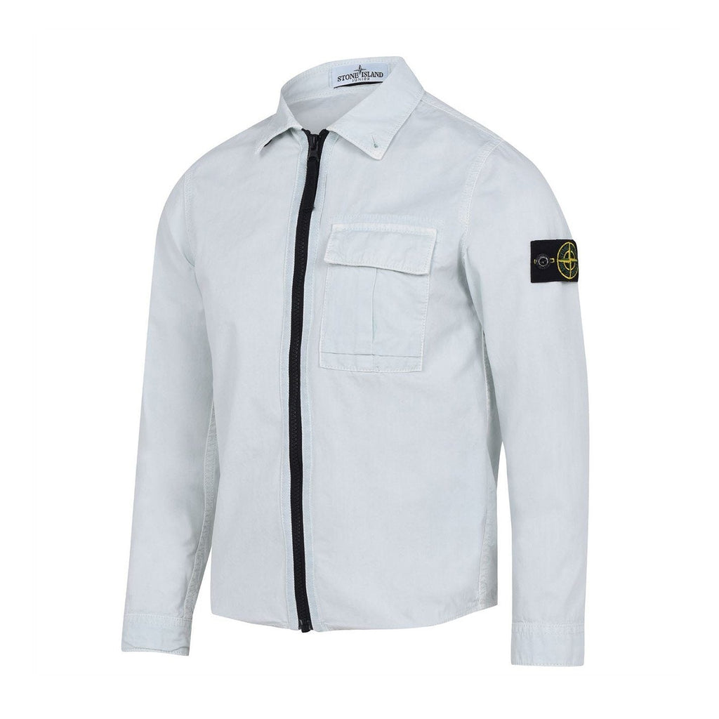 Stone Island Junior Pale Blue Overshirt