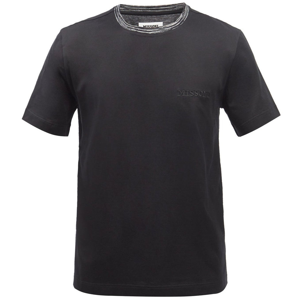 Missoni Black Logo Embroidered T-Shirt