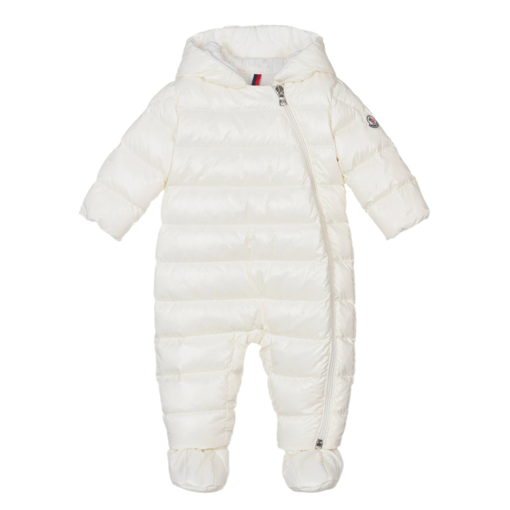 Moncler Ivory Down Padded Indro Puffer Snowsuit