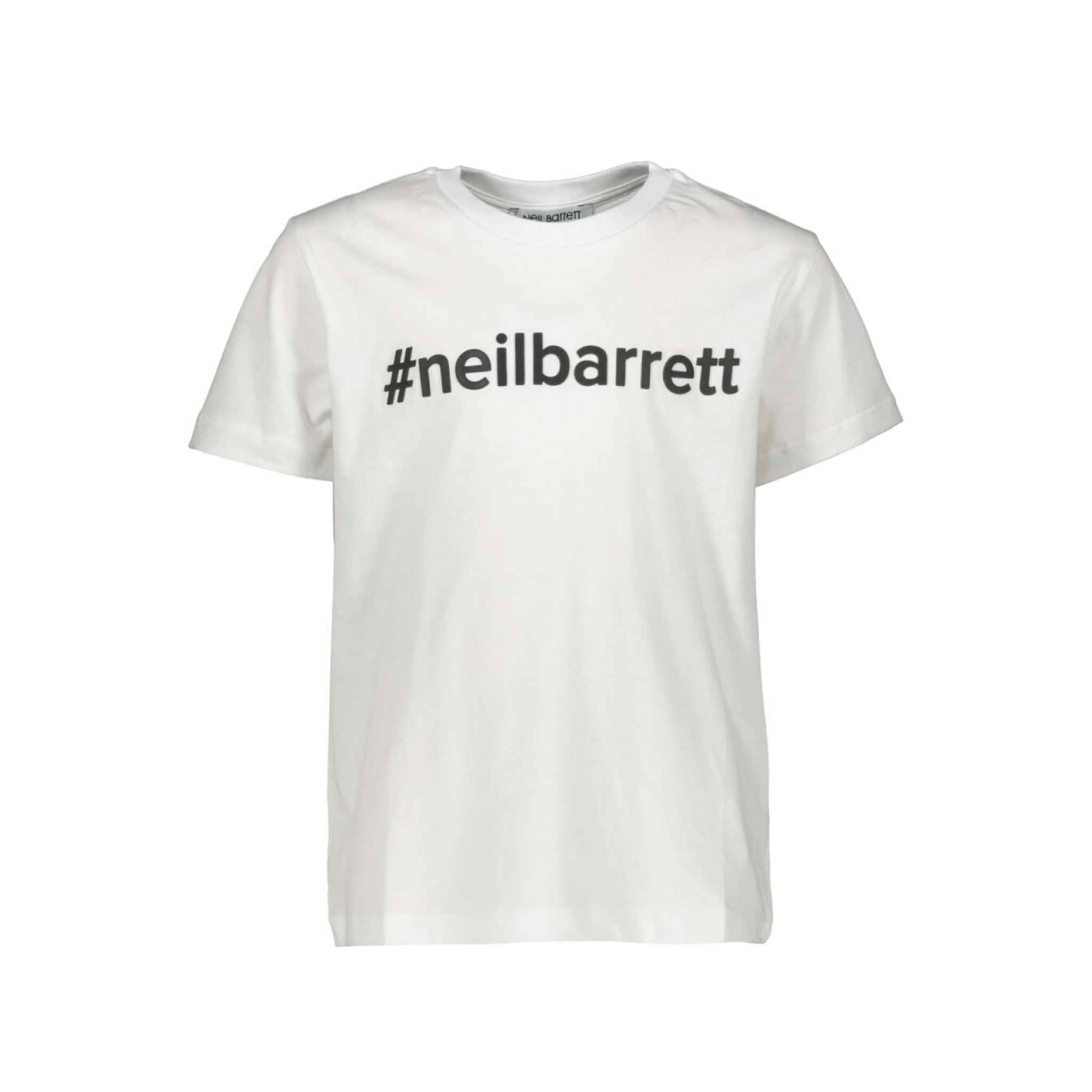 Kids Neil Barrett White Hashtag Tee