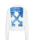 OFF-WHITE MARKER ARROWS CREWNECK SWEATSHIRT WHITE/BLUE