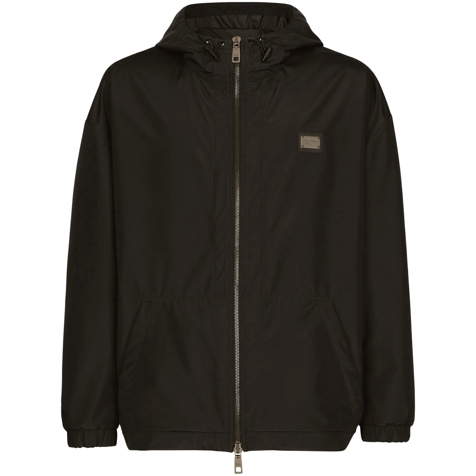 Dolce & Gabbana Black Plaque Windbreaker