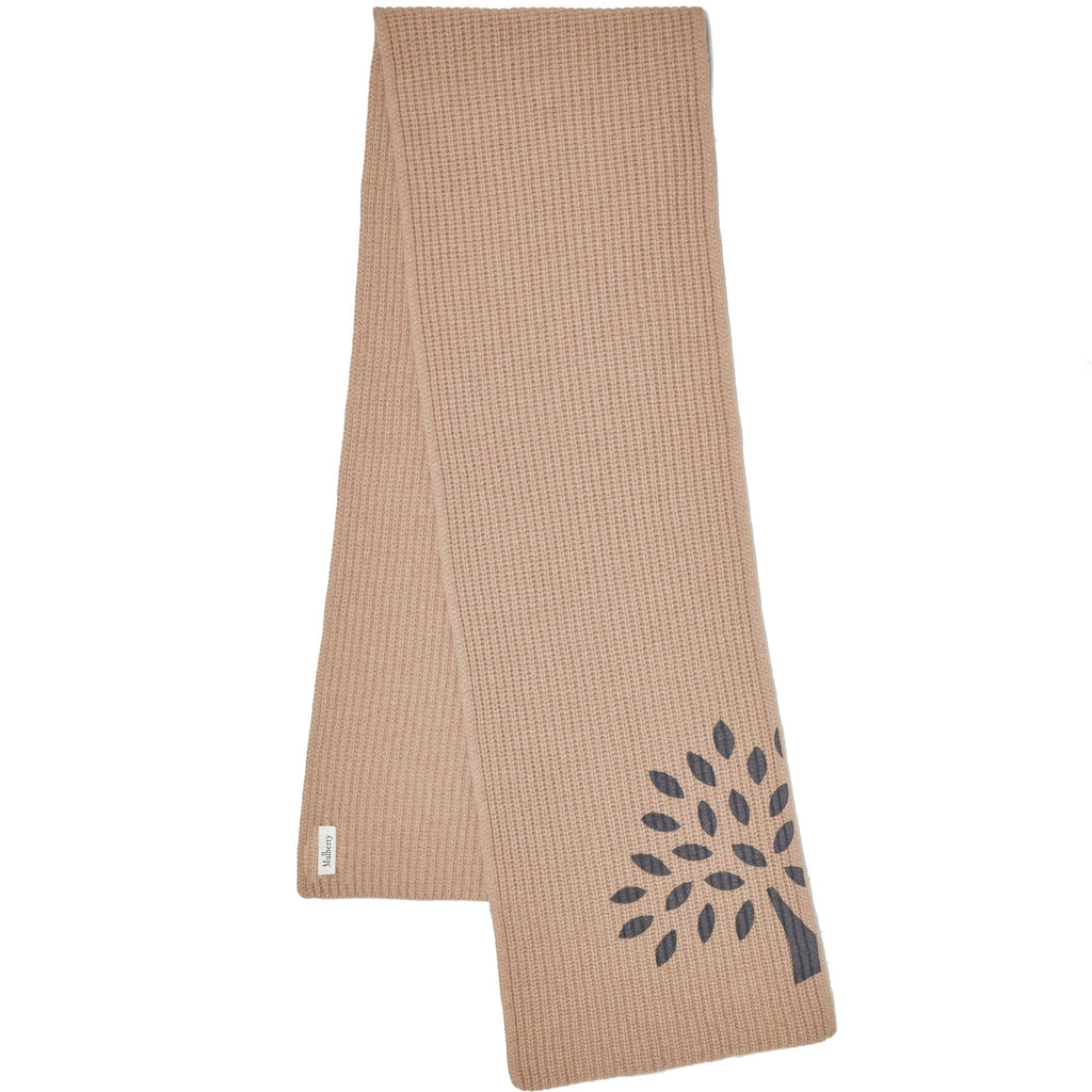Mulberry Lambswool Tree Knitted Scarf Maple