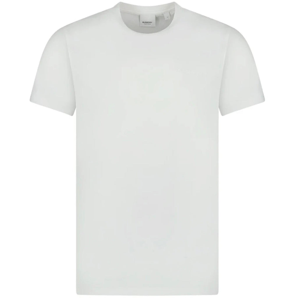 Burberry White Embroidered Logo T-Shirt