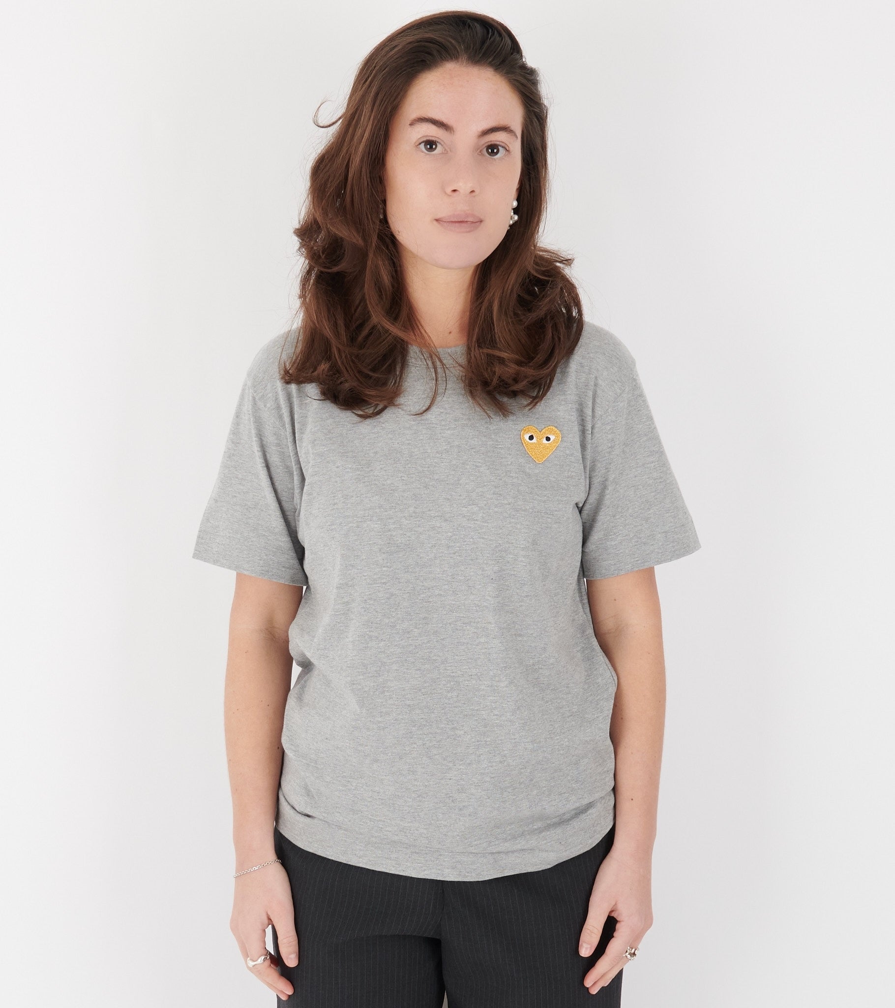 U Gold Heart T-shirt Grey