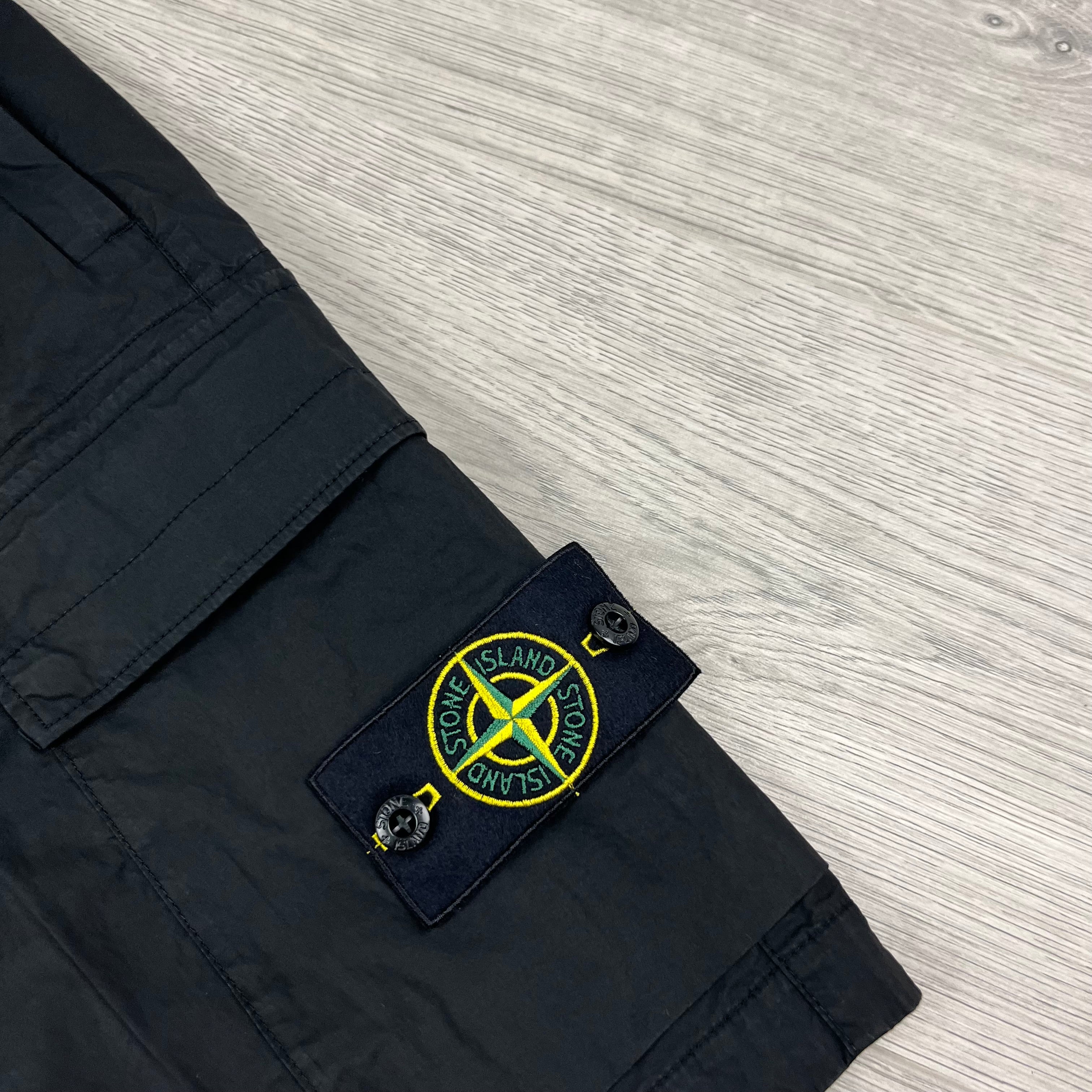Stone Island Cargo Shorts - Black