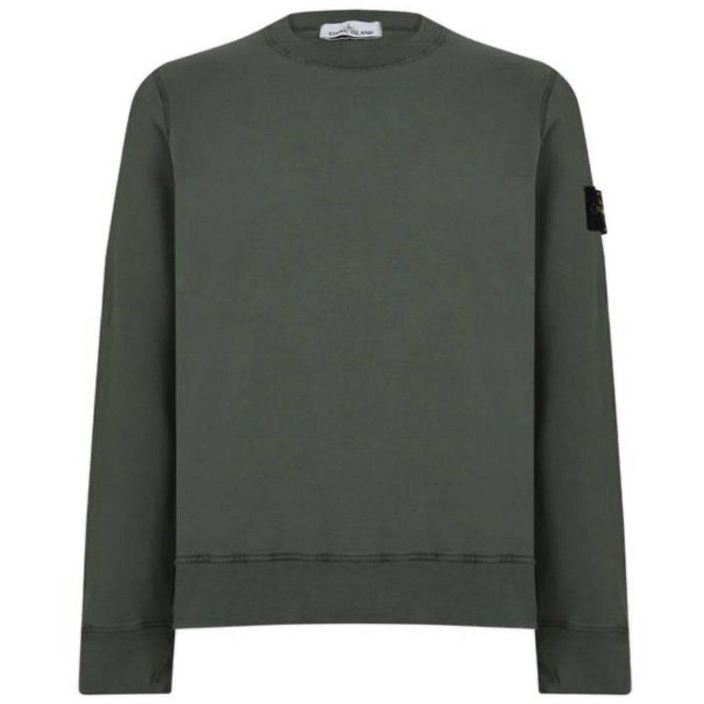 Stone Island Khaki Garment Dyed Sweatshirt