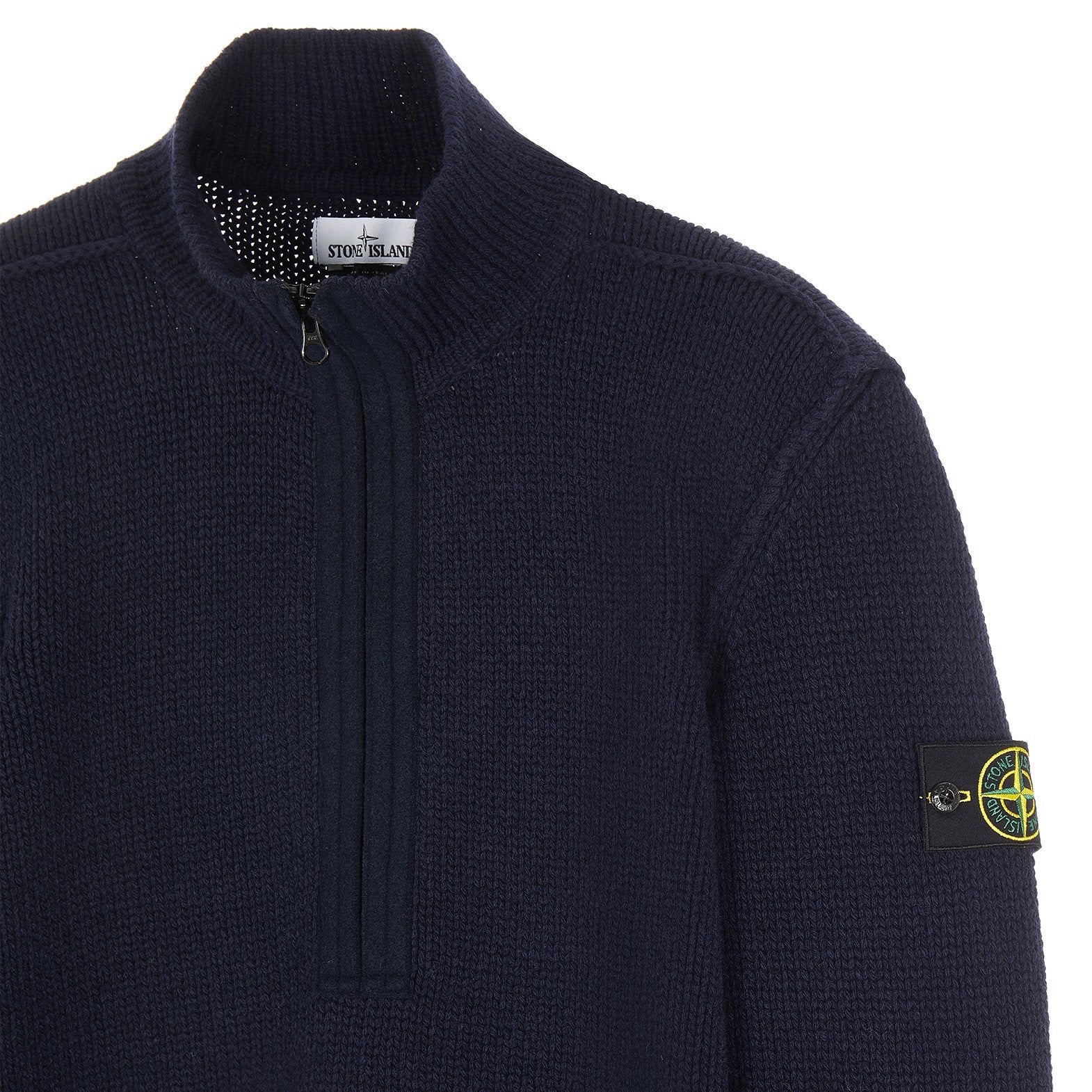 Stone Island Navy Lambswool Knit
