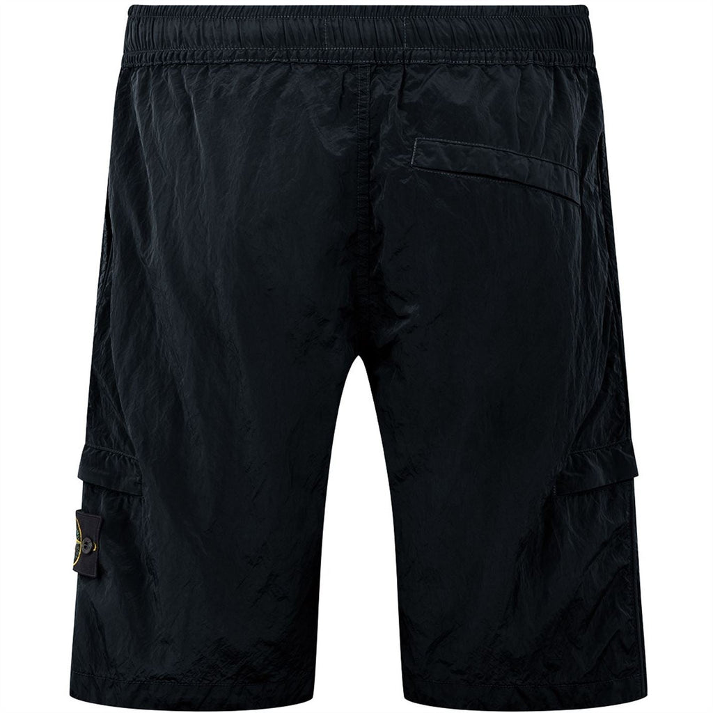 Stone Island Navy Nylon Metal Shorts