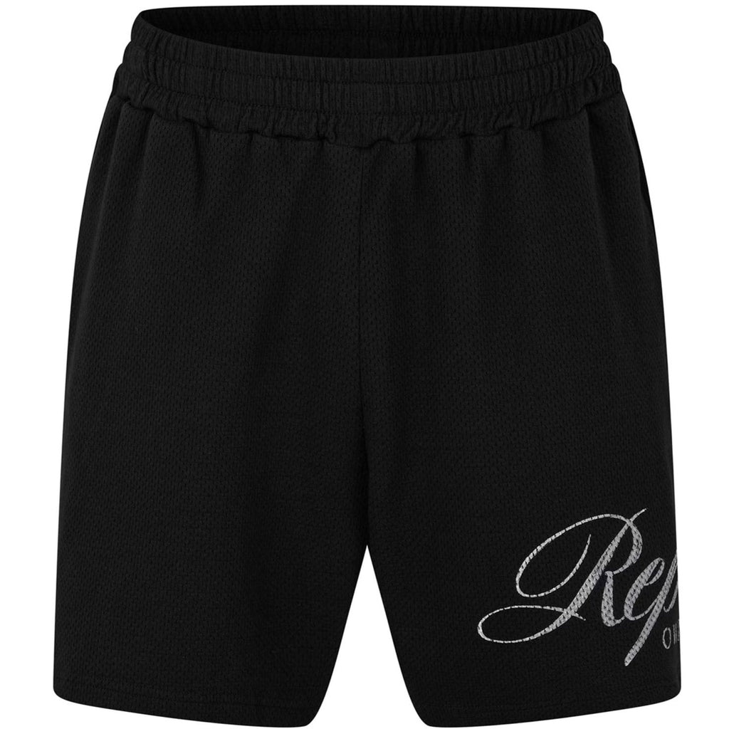 Represent Black Logo Mesh Shorts