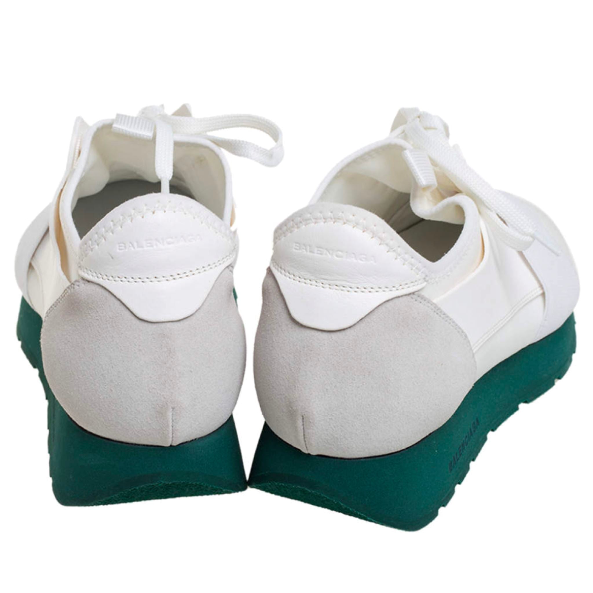 Womens Balenciaga White Race Runner
